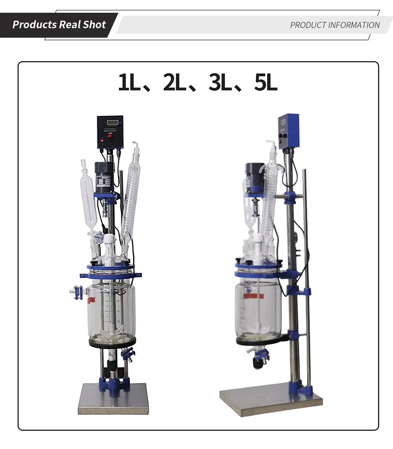 double lined glass reactor